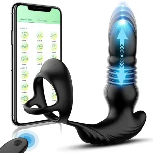10 Frequency Thrusting & Vibrating Prostate Massager App & Remote Control