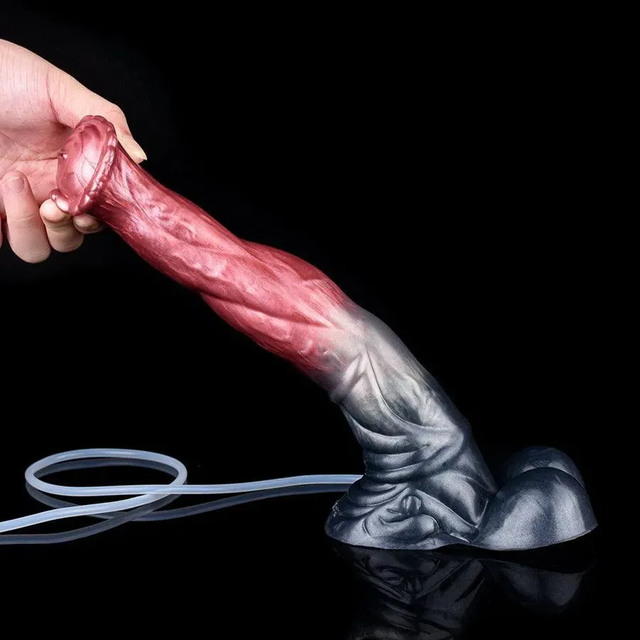 10 Inches Realistic Squirting Suction Cup Horse Dildo