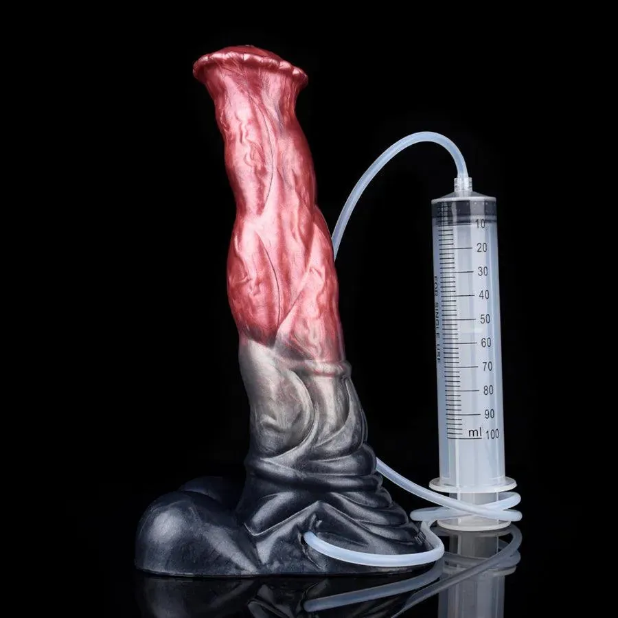 10 Inches Realistic Squirting Suction Cup Horse Dildo