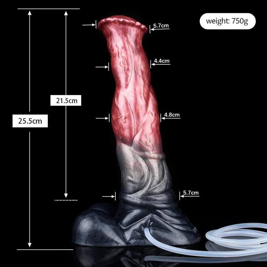 10 Inches Realistic Squirting Suction Cup Horse Dildo