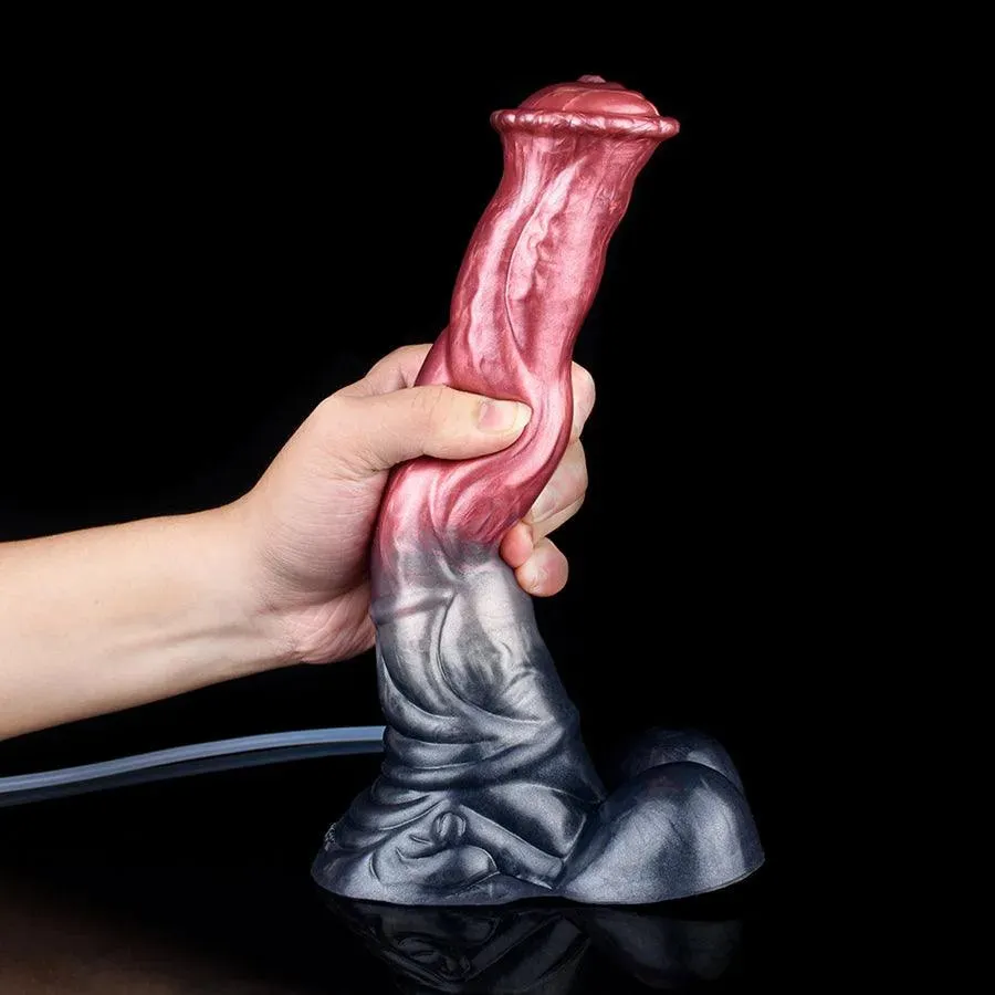 10 Inches Realistic Squirting Suction Cup Horse Dildo