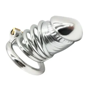 100mm Lifelike Steel Male Chastity Device