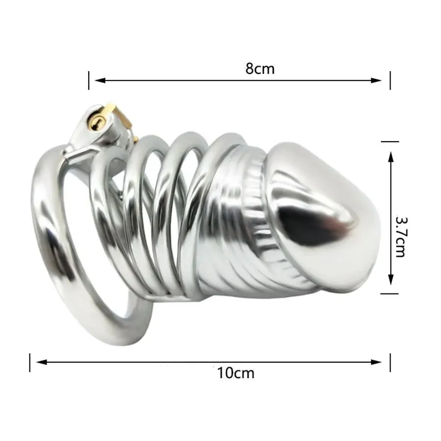 100mm Lifelike Steel Male Chastity Device