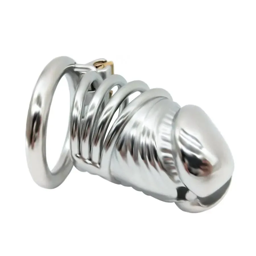 100mm Lifelike Steel Male Chastity Device