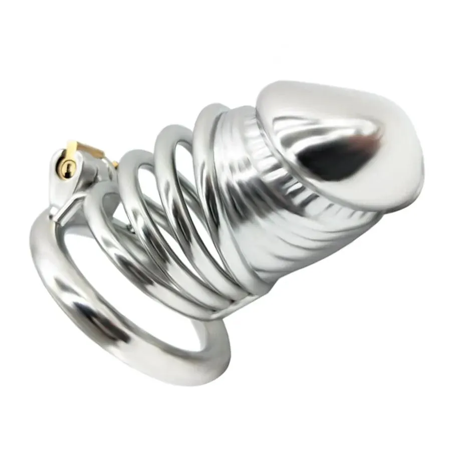 100mm Lifelike Steel Male Chastity Device