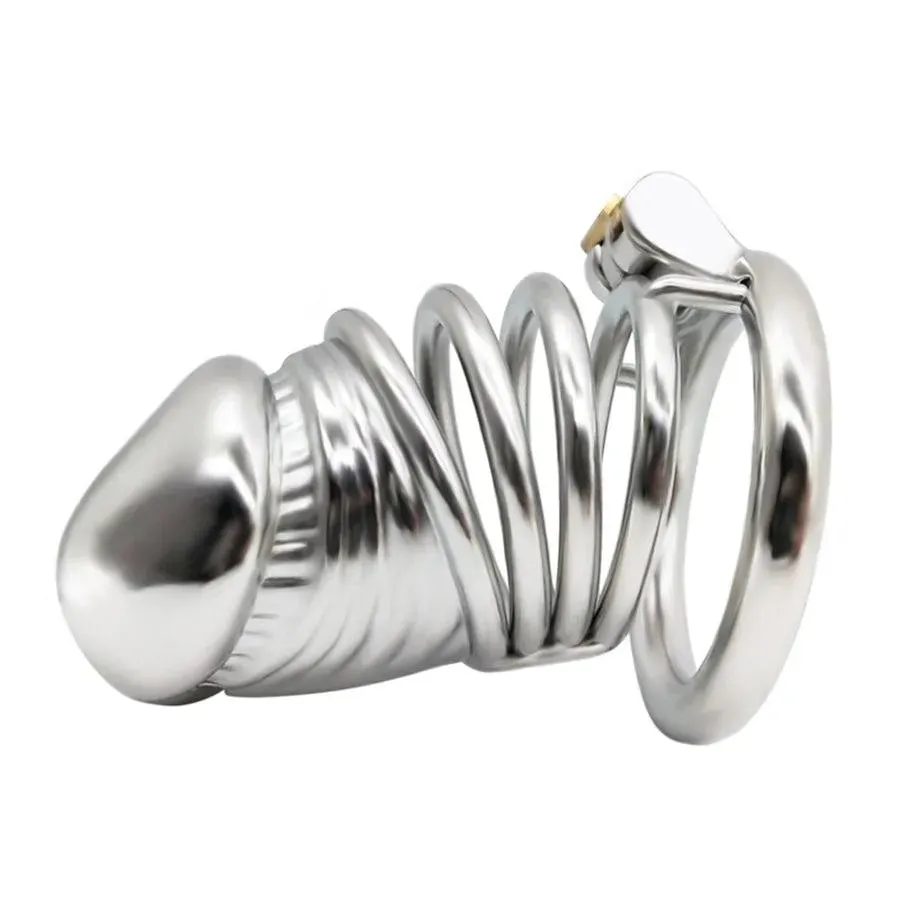 100mm Lifelike Steel Male Chastity Device