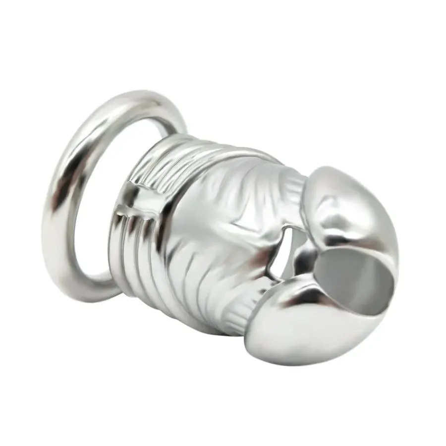 100mm Lifelike Steel Male Chastity Device