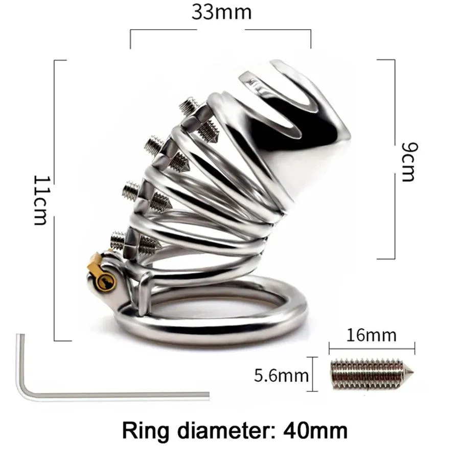 110mm Steel Male Cock Lock BDSM Toy