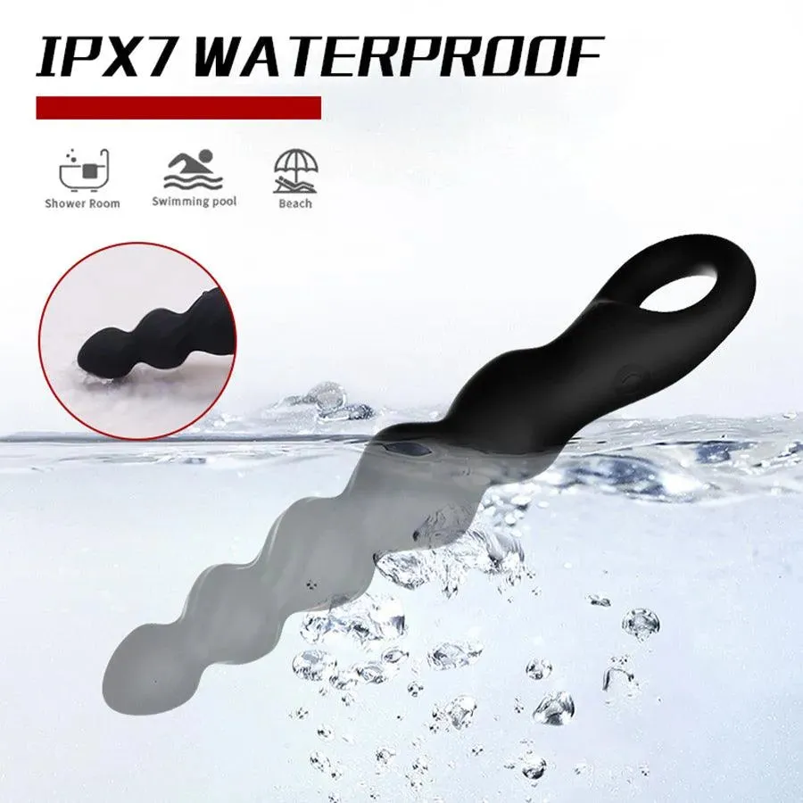 12 Modes Powerful Silicone Vibrating Anal Beads