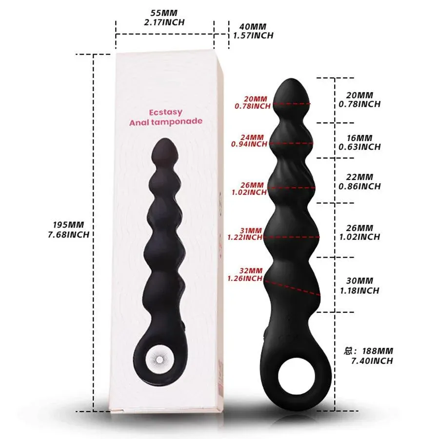 12 Modes Powerful Silicone Vibrating Anal Beads
