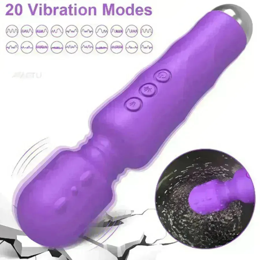 20 Modes Silicone Wand Vibrator
