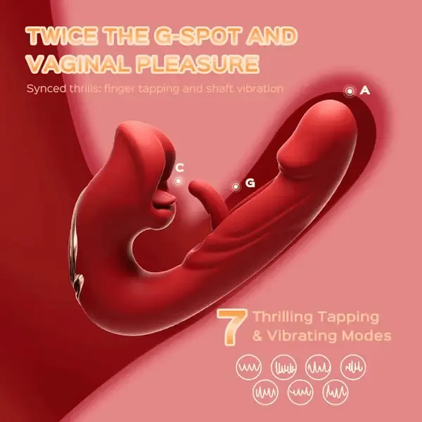 3 in 1 Mouth Shape Clit Vibrators with 5 Biting & 7 Flapping Modes Adult Toys