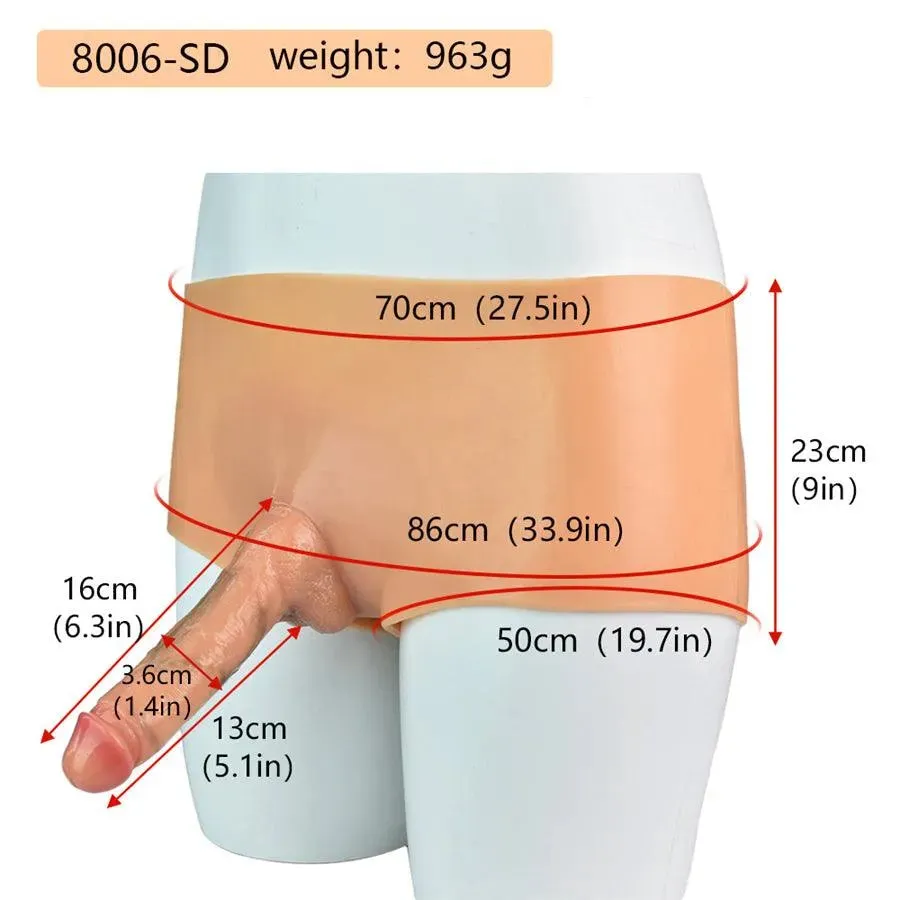 6.3 Inches Exquisite All-in-One Realistic Wearable Dildo