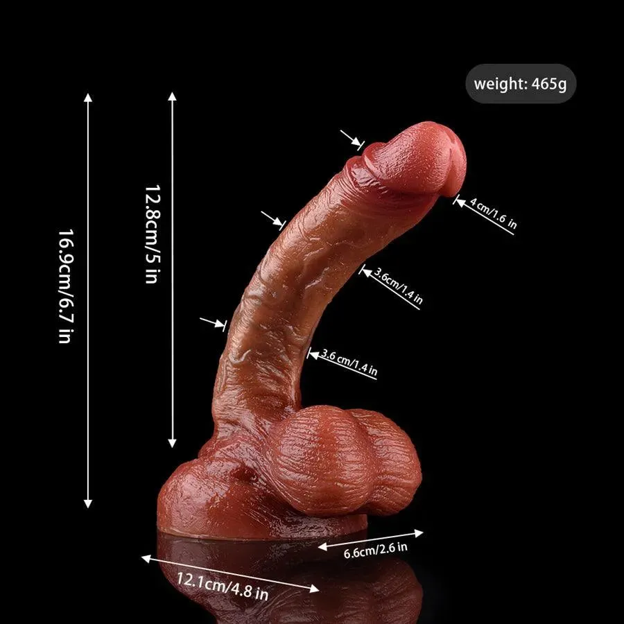 6.7 Inches Strong Suction Cup Silicone Dildo