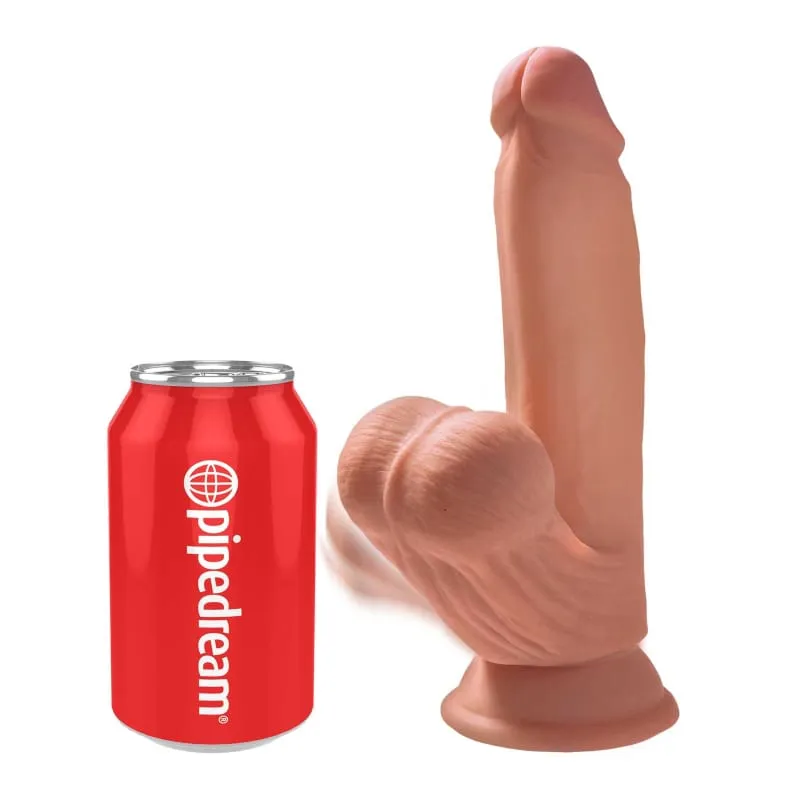 7 Inch Triple Density Cock With Swinging Balls -  Tan