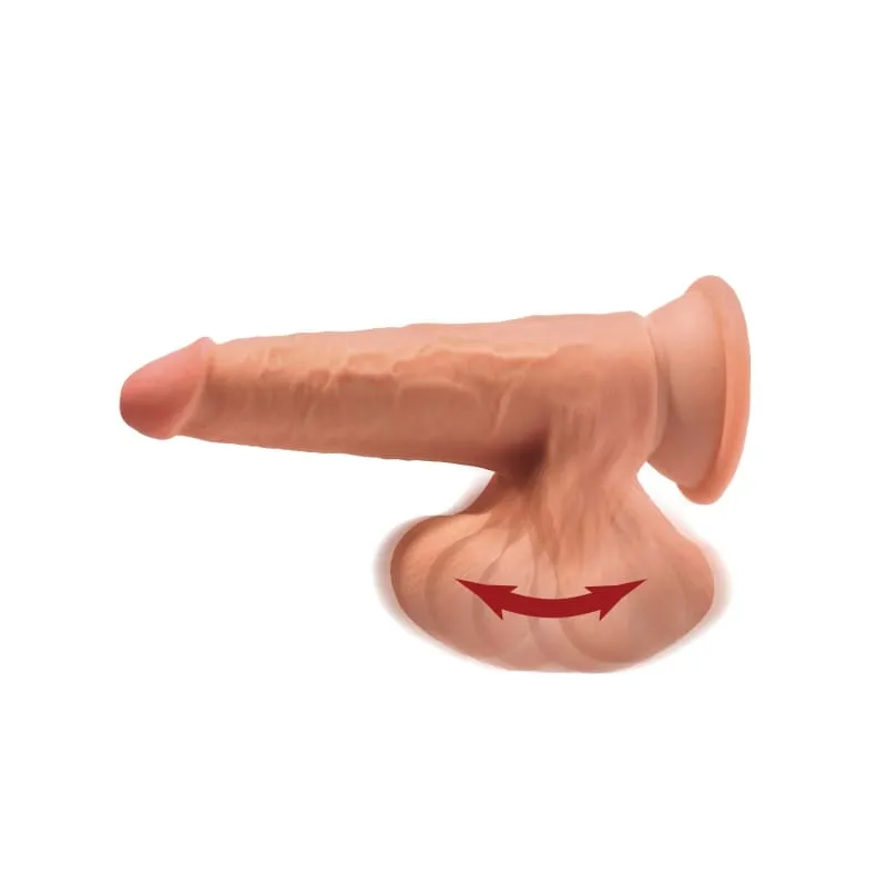 7 Inch Triple Density Cock With Swinging Balls -  Tan