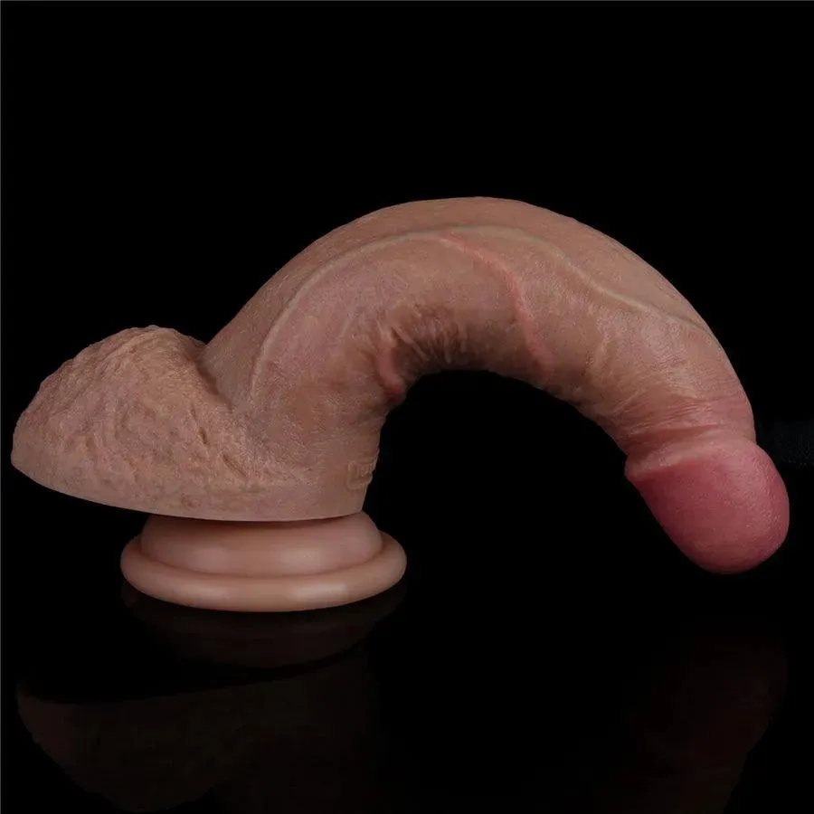 7 Inches Coffee Realistic Suction Cup Dildo for Women