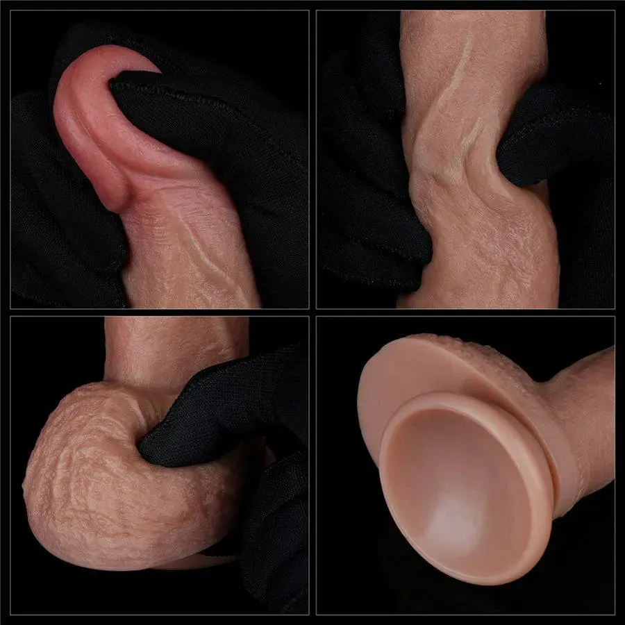 7 Inches Coffee Realistic Suction Cup Dildo for Women