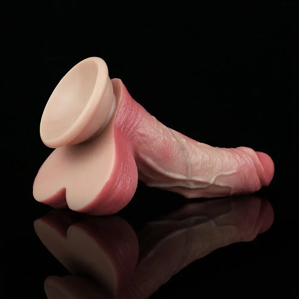 7 Inches Dual-layer Silicone Dildo Toy