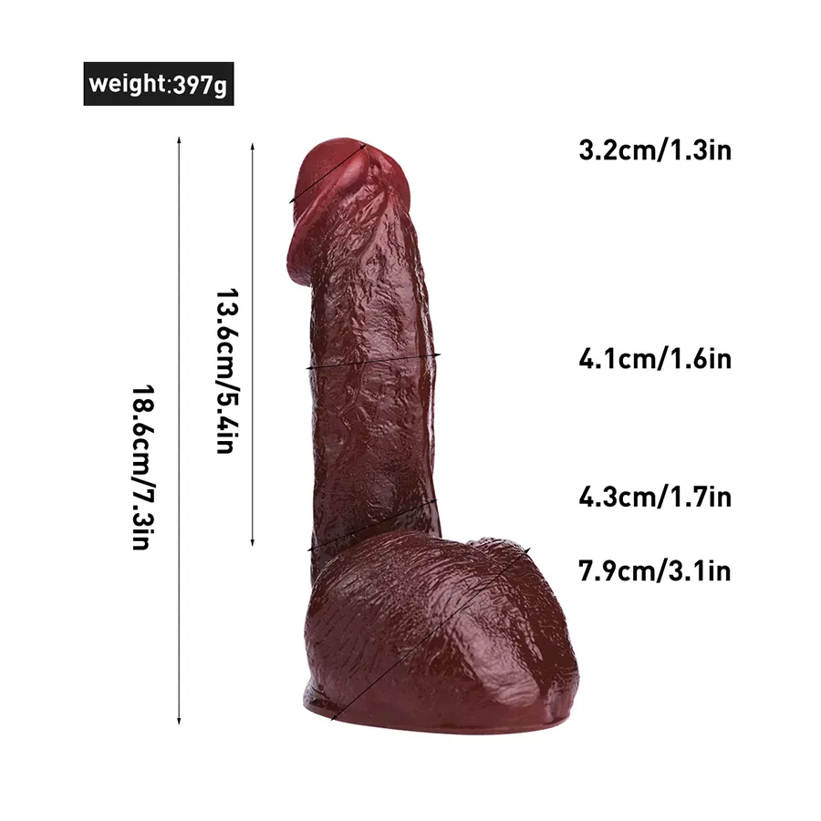 7 Inches Realistic Silicone Dick Sex Toy