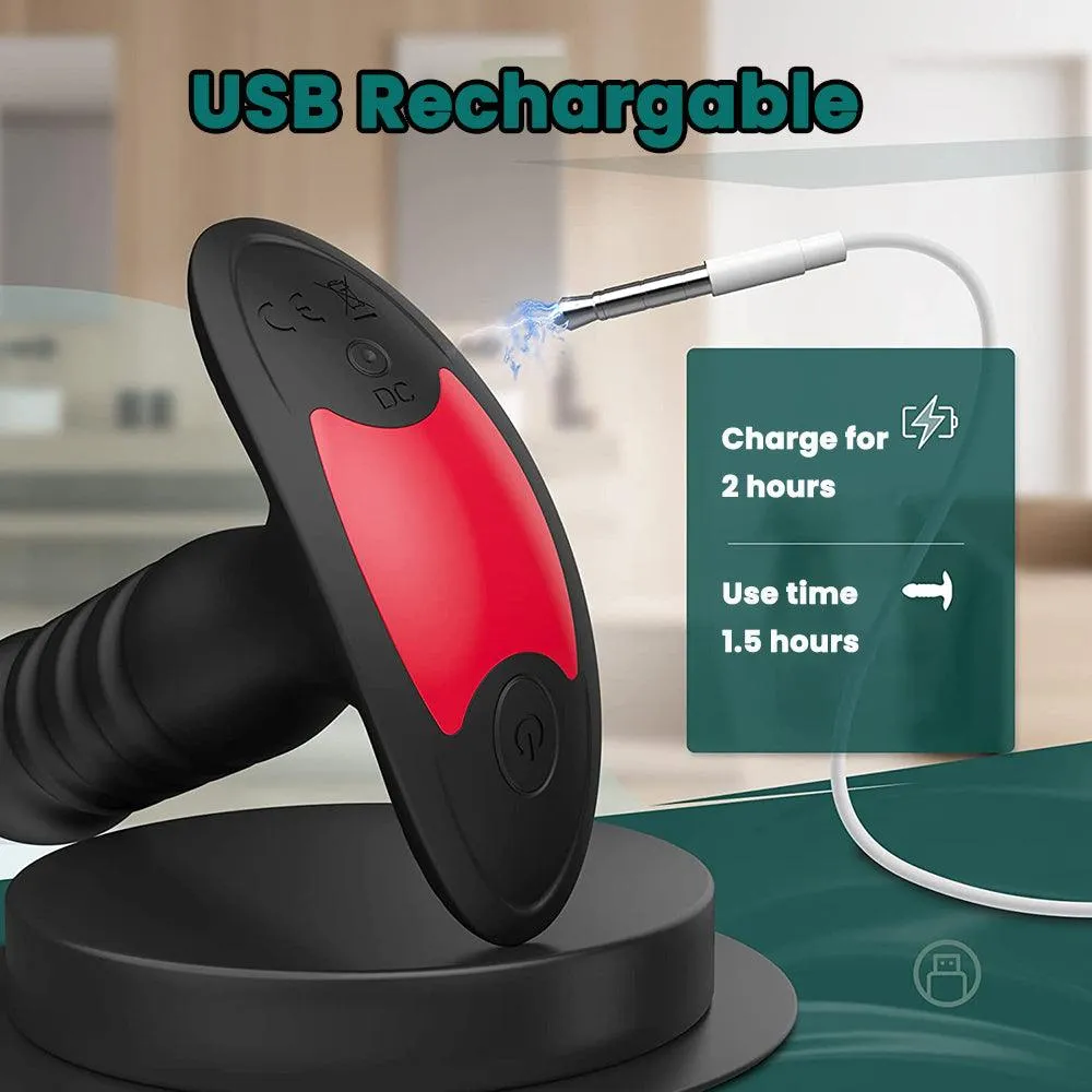 7 Thrusting & Vibrating Modes App Control Anal Plug Vibrator Prostate Massager