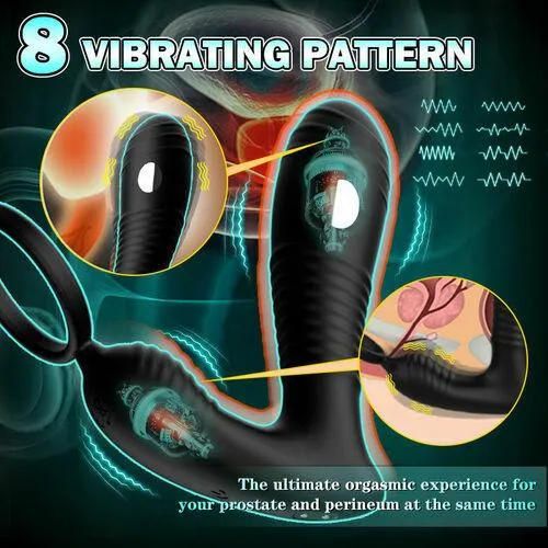 8 Vibration 8 Electrifying Prostate Massager with Electric Shock Function