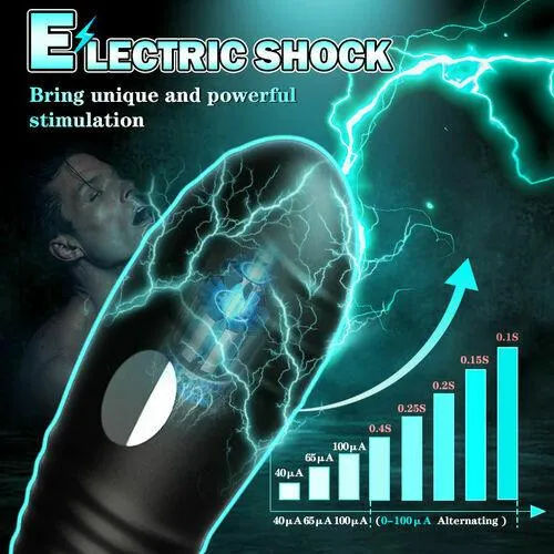 8 Vibration 8 Electrifying Prostate Massager with Electric Shock Function