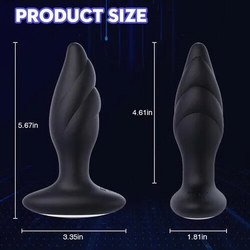 9 Roration Vibration Anal Vibrator Prostate Massage Butt Plug Large Size