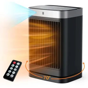 Abolee Space Heaters with Motion Sensor, 1500W Black