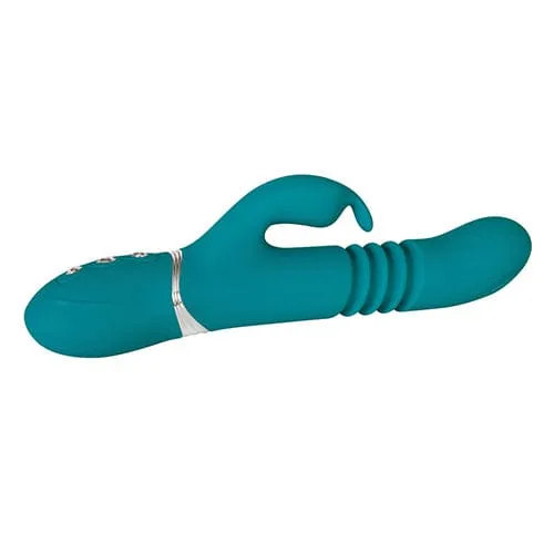 Adam & Eve - Eve's Rechargeable Thrusting Rabbit Vibrator (Green)