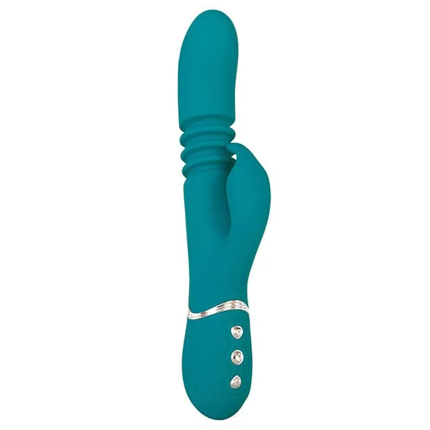 Adam & Eve - Eve's Rechargeable Thrusting Rabbit Vibrator (Green)