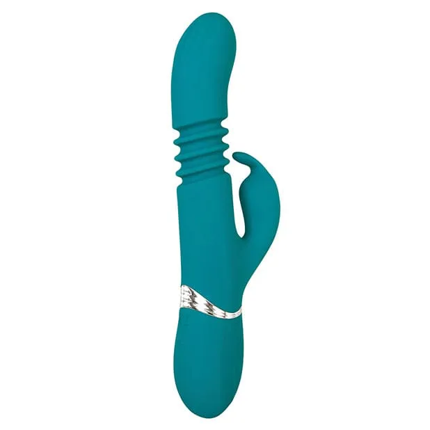 Adam & Eve - Eve's Rechargeable Thrusting Rabbit Vibrator (Green)
