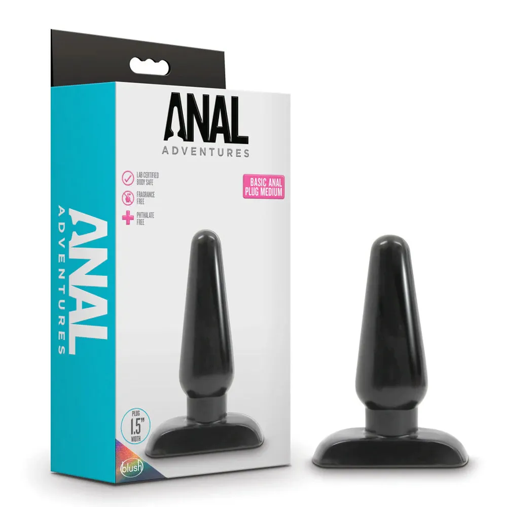 Anal Adventures PVC Basic Butt Plug - Medium