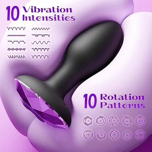 Anal Plug with Rotating & Vibration Settings
