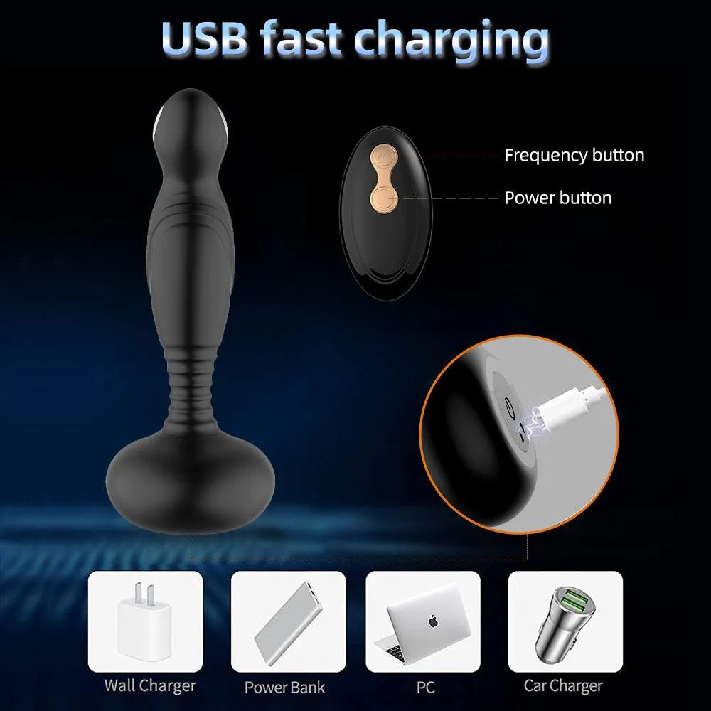 Anal Vibrator 10 Pulling And Vibrating Butt Plug Remote Control Prostate Massager