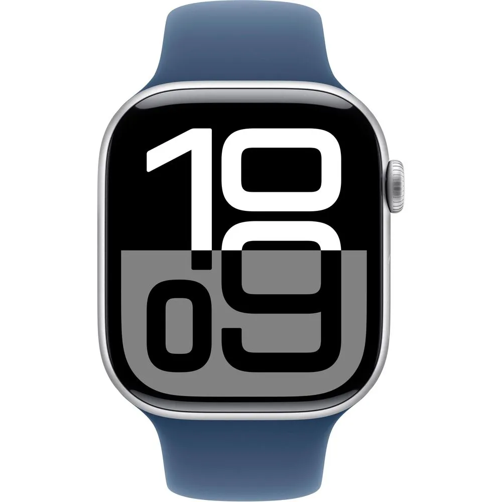 Apple Watch Gen 10 Series 10 46mm Silver Aluminum - Denim Sport Band MWWM3LW/A