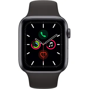 Apple Watch Gen 5 Series 5 Cell 44mm Space Gray Aluminum - Black Sport Band 3G069LL/A