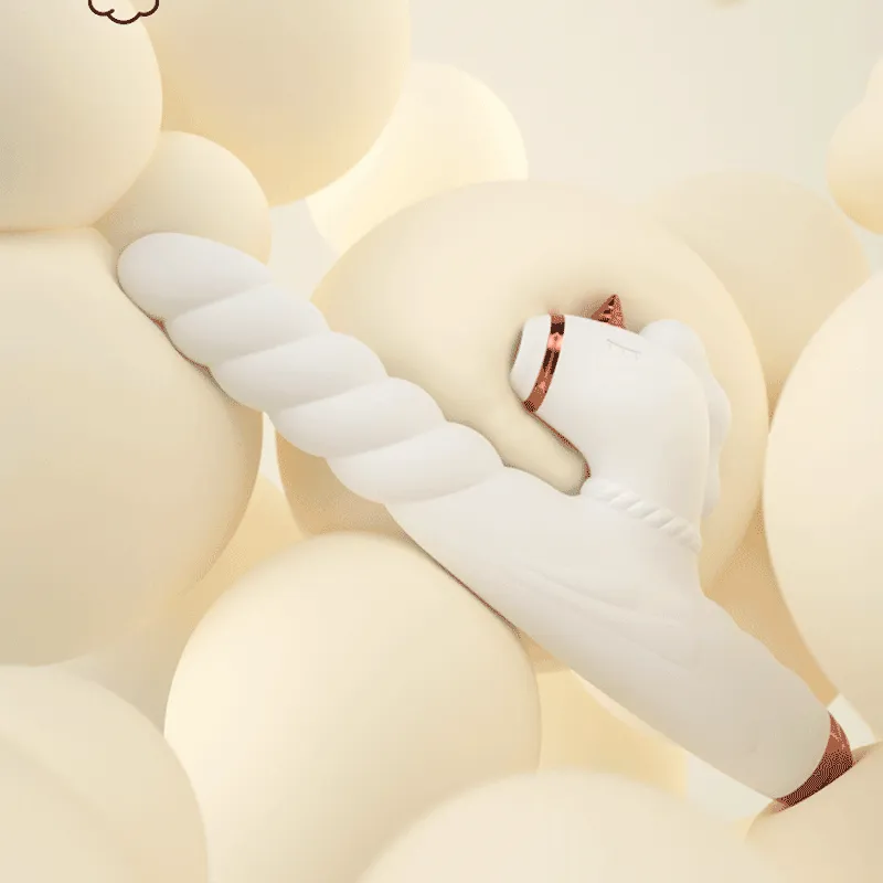 Automatic Heating Thrusting Vibrator with Clit Sucker