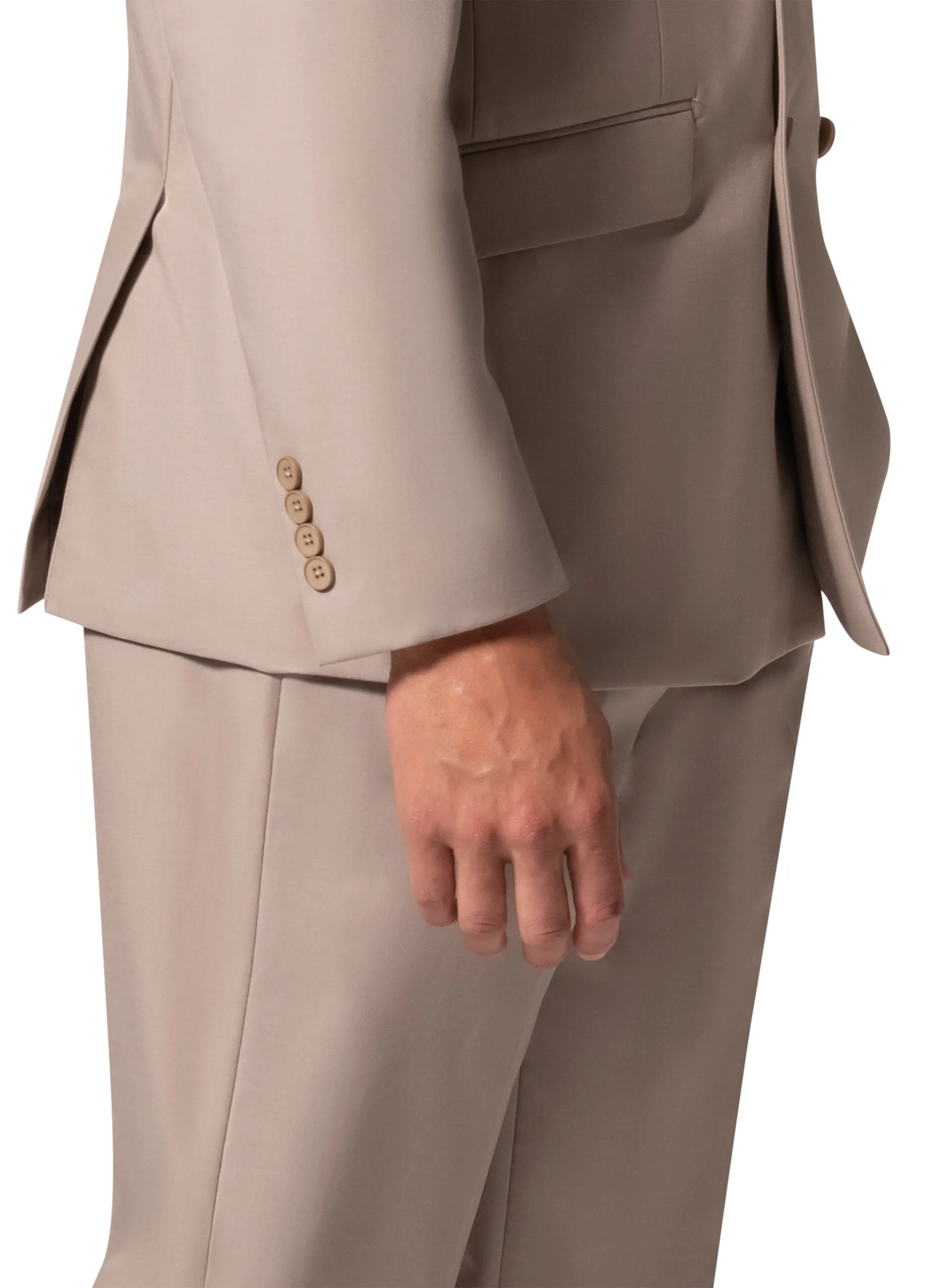 Bergamo Orange A6732 D/B Slim Fit Suit - Tan
