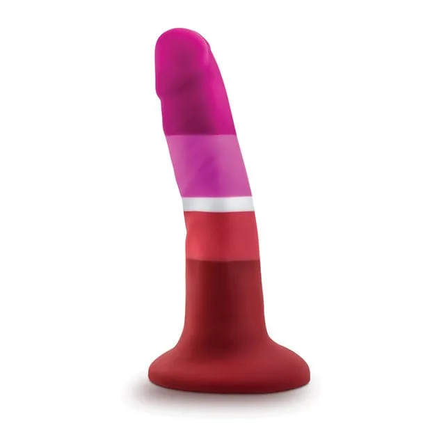 Blush Novelties - Avant P3 Lesbian Pride Beauty Silicone Dong Realistic Dildo 5.5" (Multi Colour)