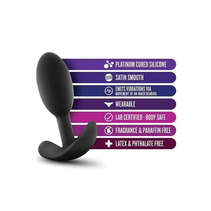 Blush Novelties - Luxe Wearable Vibra Slim Anal Plug Small (Black)
