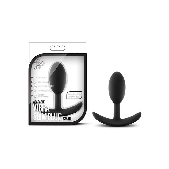 Blush Novelties - Luxe Wearable Vibra Slim Anal Plug Small (Black)