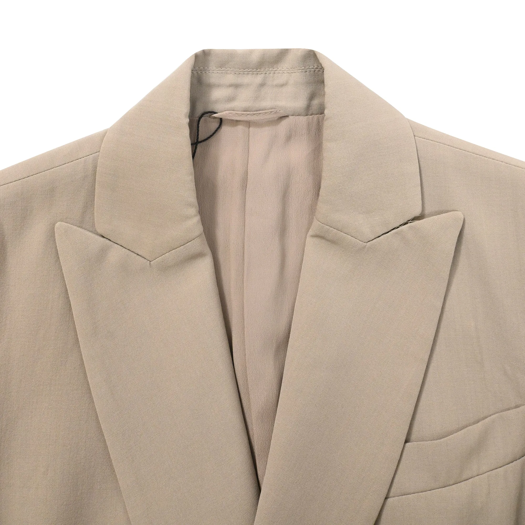 Brunello Cucinelli Double-Breasted Blazer in Beige Viscose