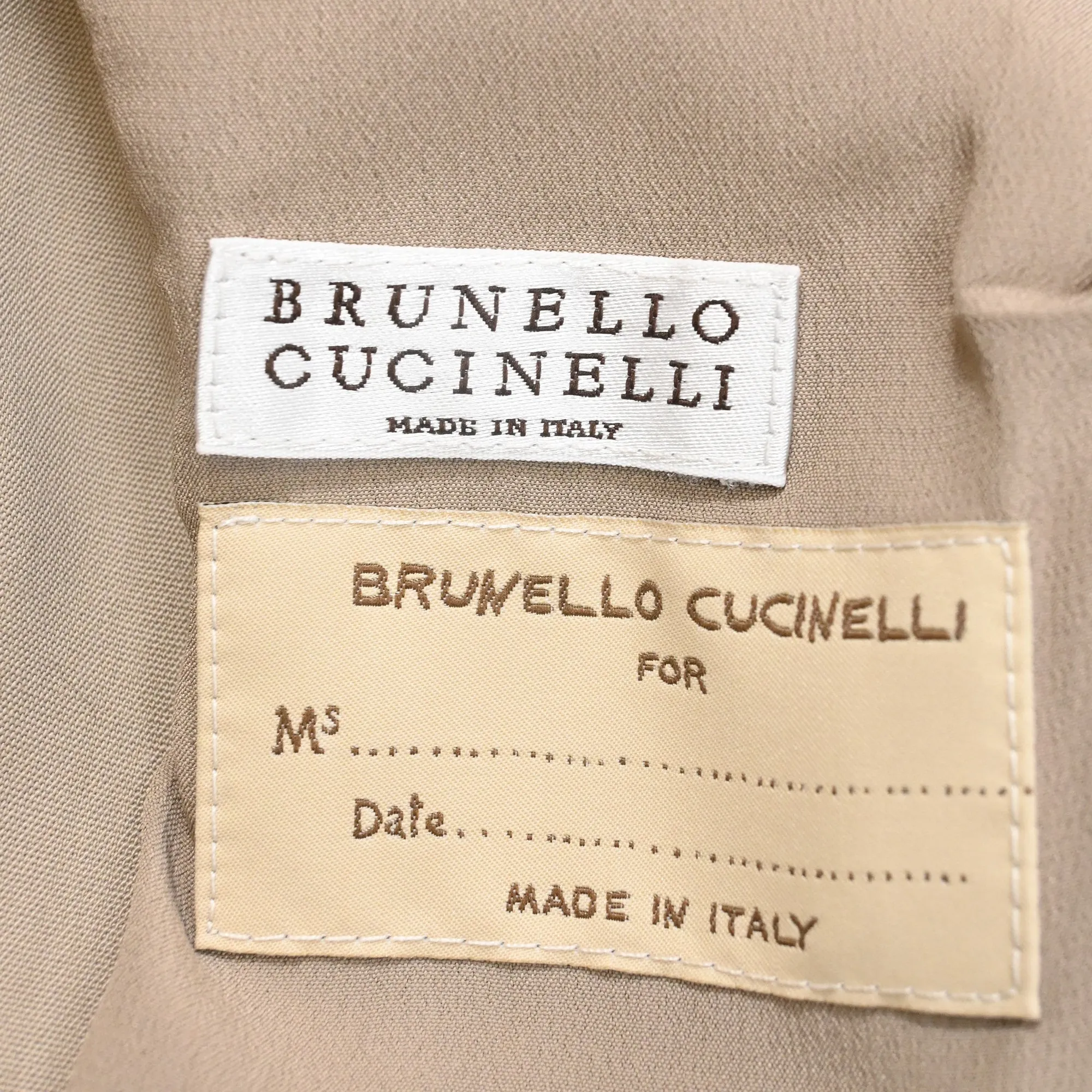 Brunello Cucinelli Double-Breasted Blazer in Beige Viscose