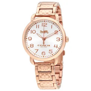 Coach 14502497 Delancey Silver Dial Rose Gold-Tone Ladies Watch
