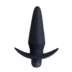 Cody Silicone Vibrating Anal Plug - Black