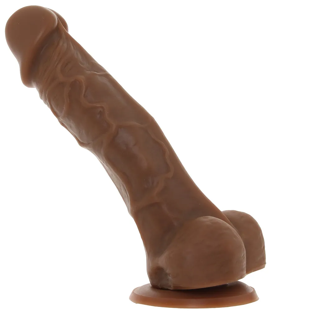 Colours 5 Inch Dual Density Silicone Dildo in Brown