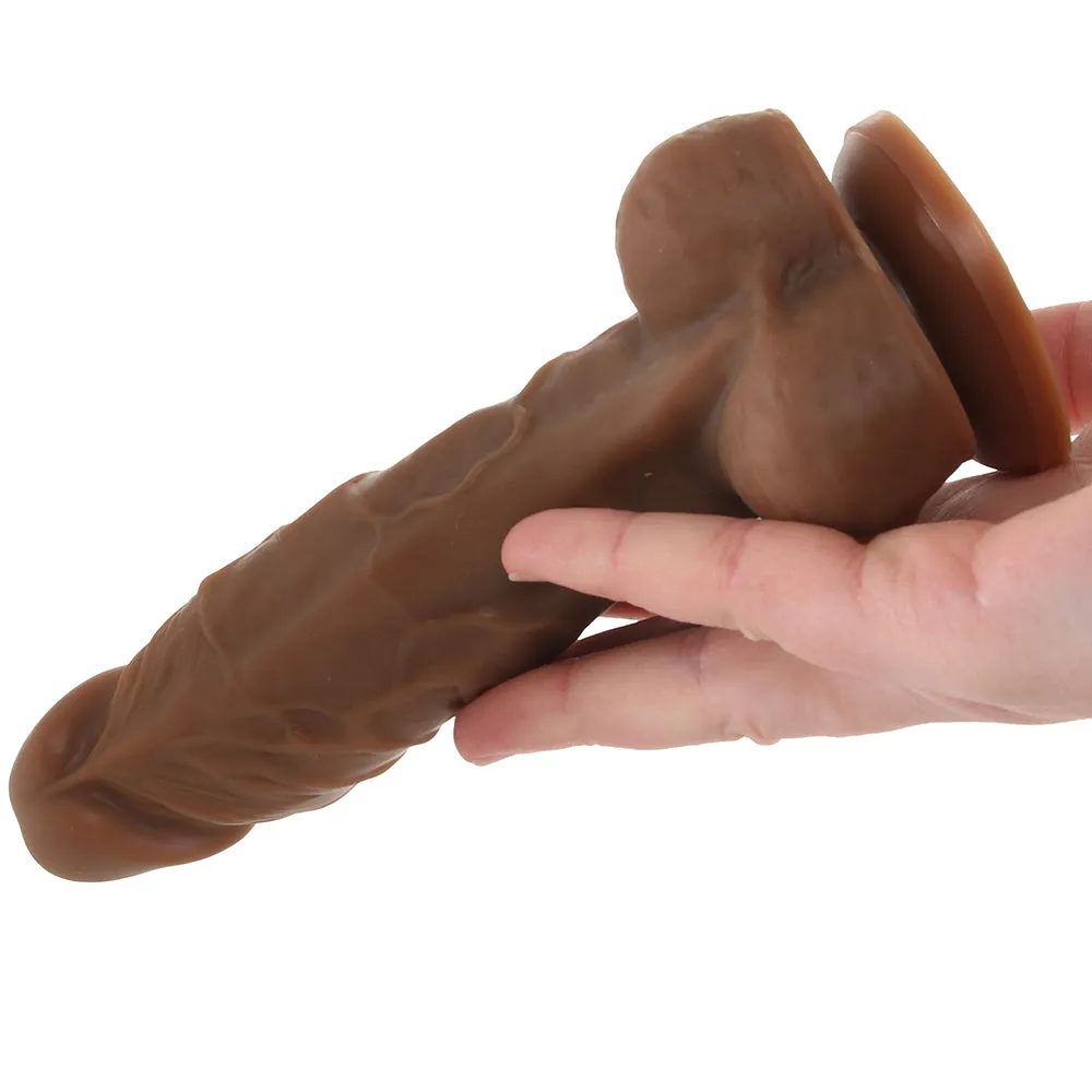 Colours 5 Inch Dual Density Silicone Dildo in Brown