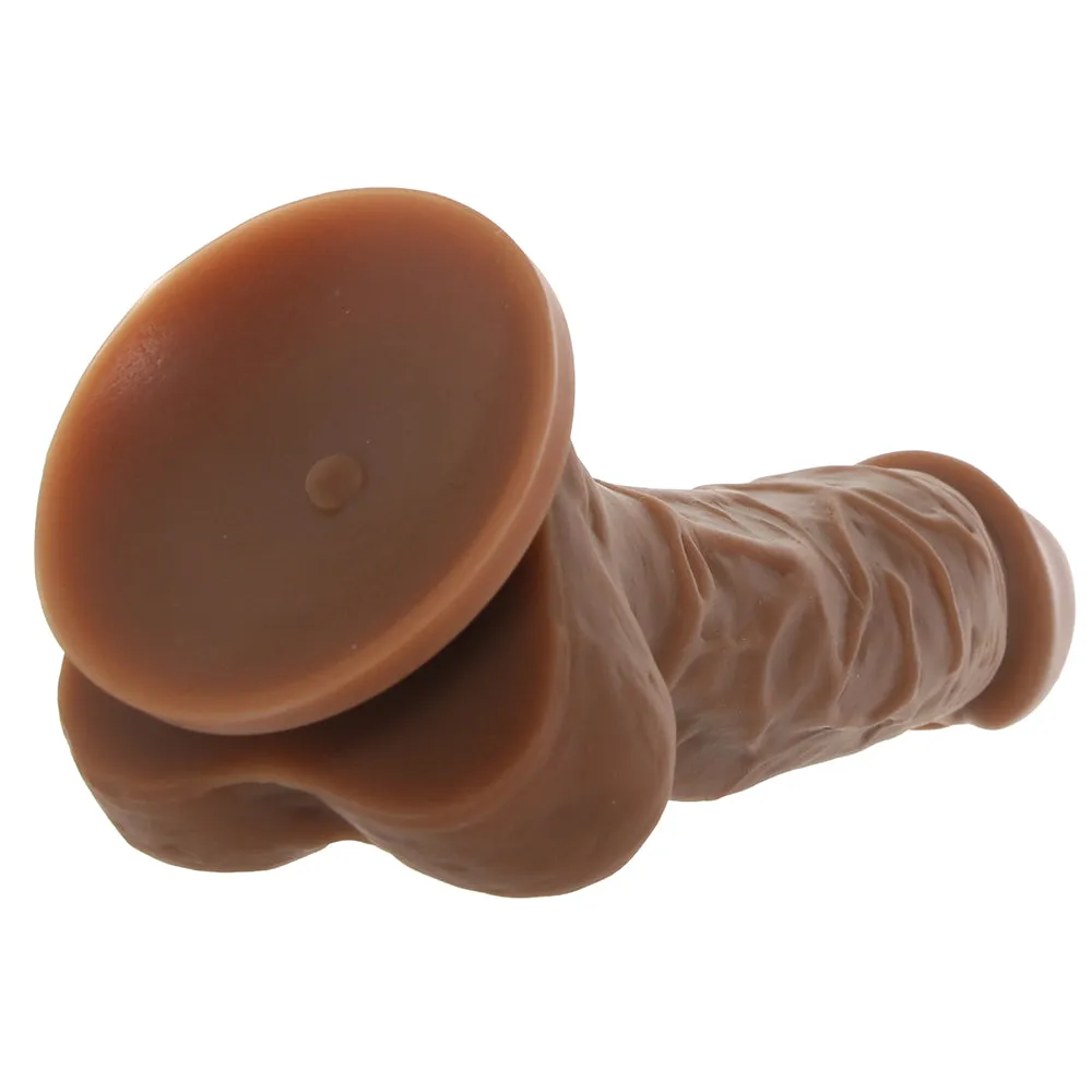 Colours 5 Inch Dual Density Silicone Dildo in Brown