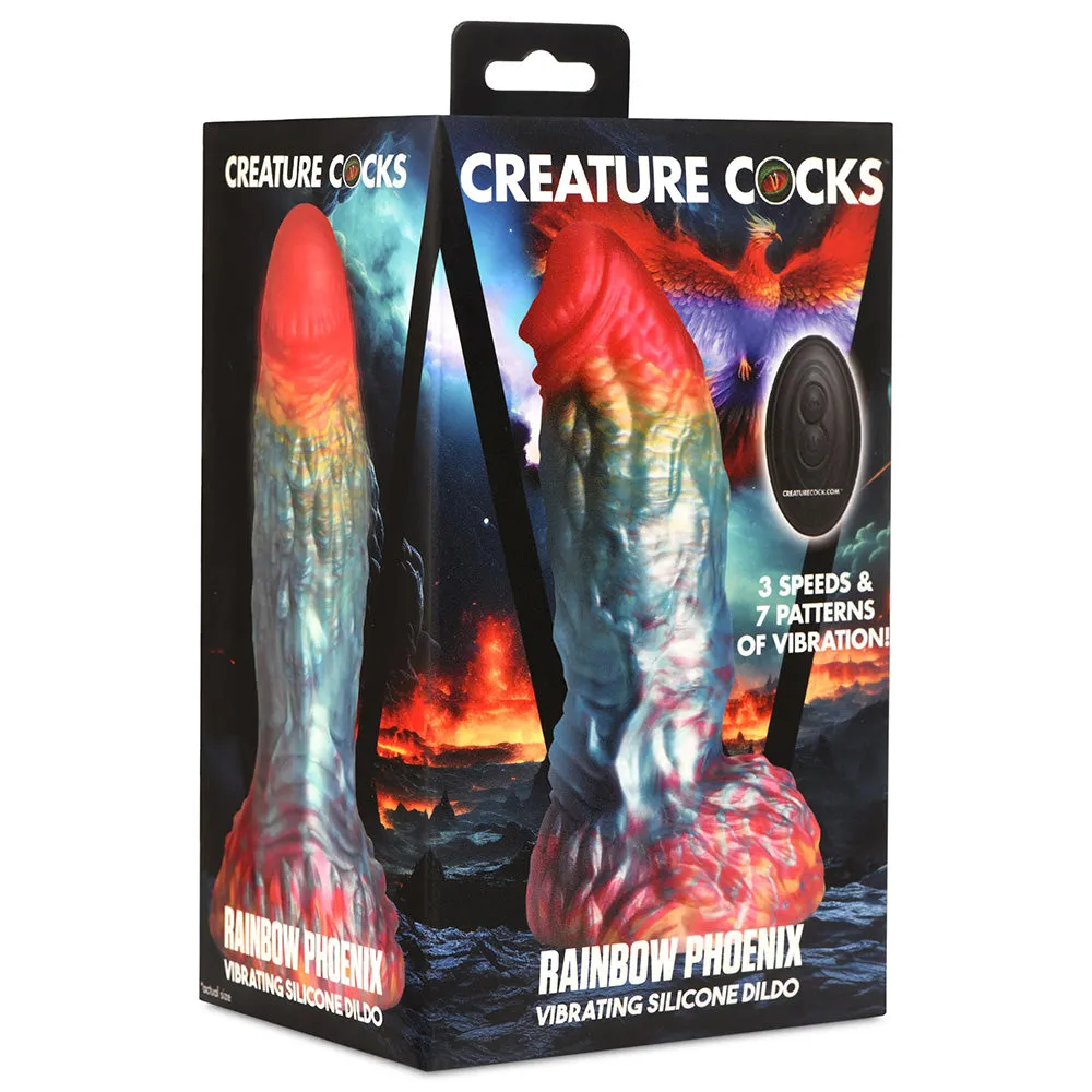 Creature Cocks Rainbow Phoenix Vibrating Monster Dildo